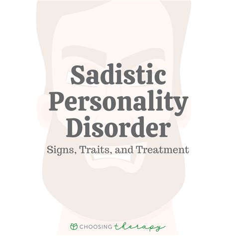 You get off. . Characteristics of a sadistic person